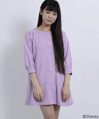 MILKFED. ALICE IN WONDERLAND SWEAT FLARE DRESS