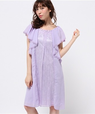 axes femme ラッフルＡラインドレス