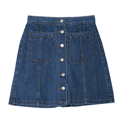 フロントアップAラインデニムスカート