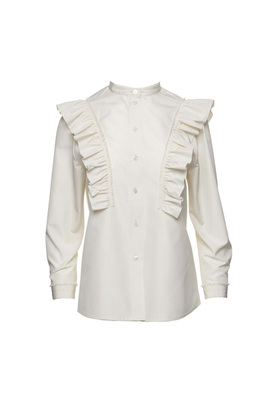 Ruffle Button Up- Slimmer