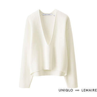 ミラノリブVネックセーター(長袖)