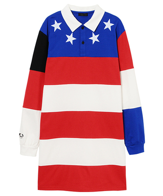 COLOR BORDER POLO PULLOVER