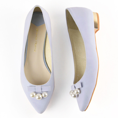 パール×リボンパンプス