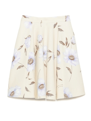 snidel ペールトーンフラワーフレアスカート