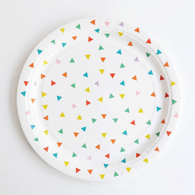  ペーパープレート 　8枚入り　マルチカラー