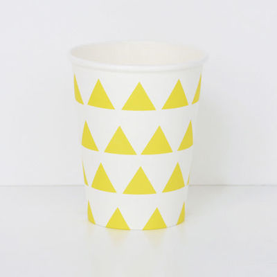 ペーパーカップ　 8個入り　 イエロートライアングル