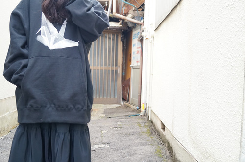 折鶴BIGパーカー（黒）
