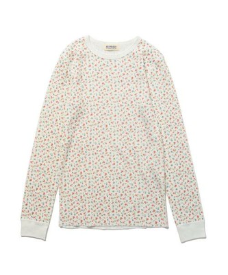 フラワー プリント サーマル クルー