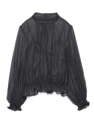 チュールボリュームブラウス