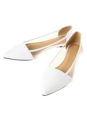 サイドクリアフラットシューズ