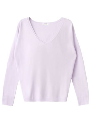 ベーシックVネックニットトップス