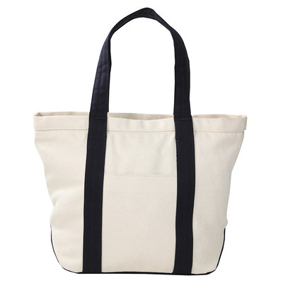 オーガニックコットン6号帆布トート　生成×ネイビー