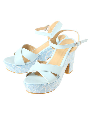 フラワーレースサンダル