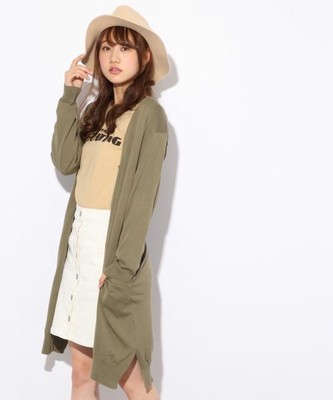 12ゲージカリフォルニアコットンロングカーディガンロングスリーブ