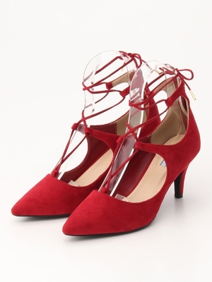 レースアップパンプス