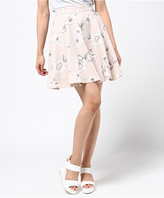 花柄フレアスカート