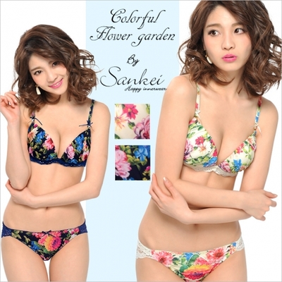 カラフルなFLOWERガーデンシフォン