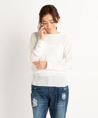 重ね着風ブラウス