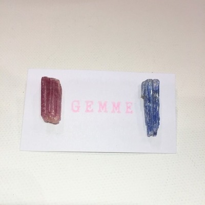PINK TOURMALINE & KYANITE PIERCES