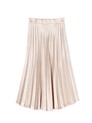 サテンプリーツスカート