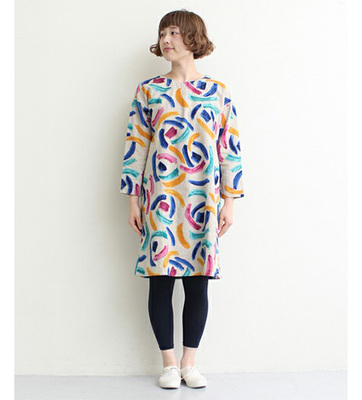 GURUGURUプリント　ドロップワンピース