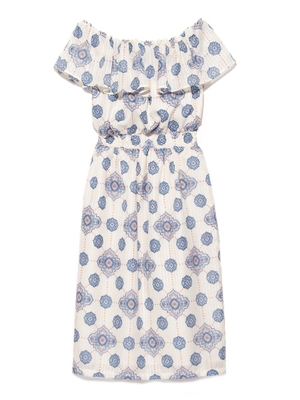 タイル柄ワンピース