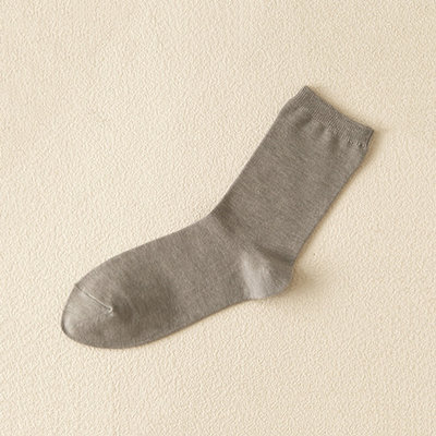 コットンブレンド無地ソックス