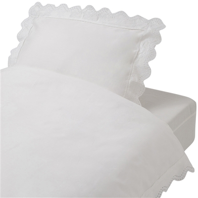  ブロダリー コンフォーターケース ホワイト