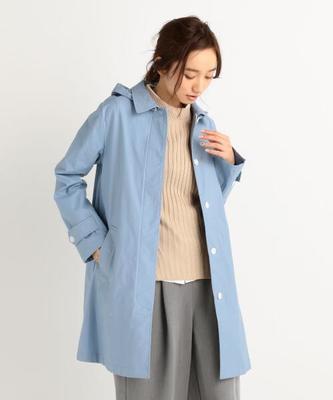 フード付きステンカラーコート