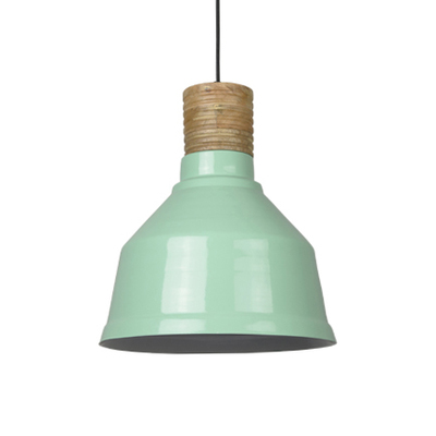 WOOD×STEEL ペンダントライト　グリーン