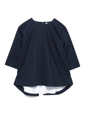 後ろスリット布帛プルオーバー