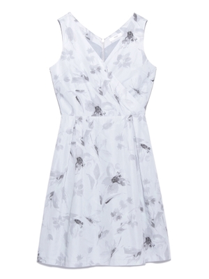 フラワープリントフレアワンピース