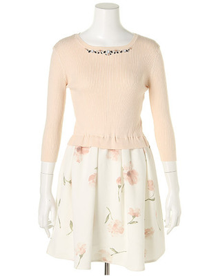 フェアリーフラワードッキングワンピース