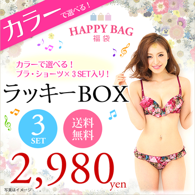 【カラーで選べる!】ブラショー×3 ラッキーBOX