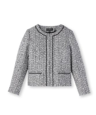 ツィードノーカラージャケット