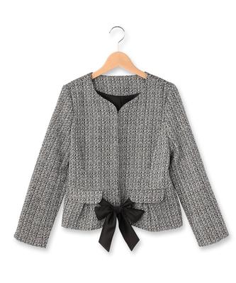 フロントリボンツイードジャケット