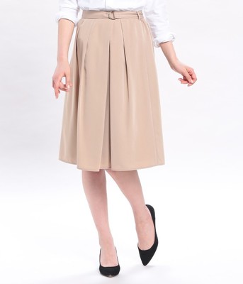 ミディ丈タックスカート