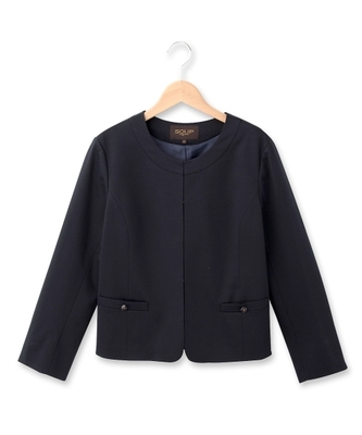 カルゼジャージーノーカラージャケット