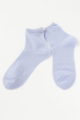 バックミニパールモチーフ付きソックス