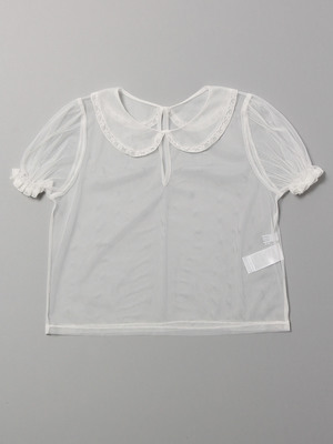 レーストリミングチュールブラウス