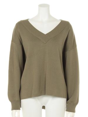 ミラノリブVネックニットプルオーバー