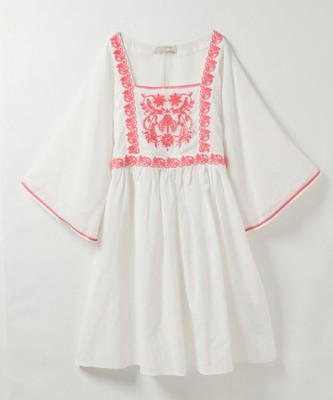 navasanaテリーボイル刺繍フレアワンピース/712-NJS-N161-OP021