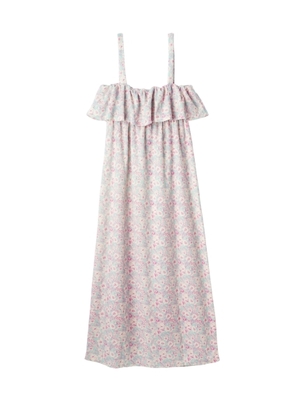 フラワープリントパイルドレス