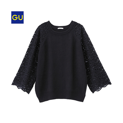 GU　レーススリーブセーター（７分袖）Ｚ