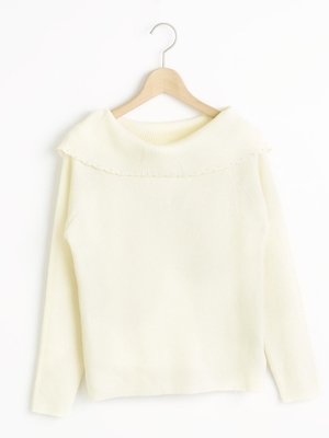 MAJESTIC LEGON   Jパール付オフタートルプルオーバー