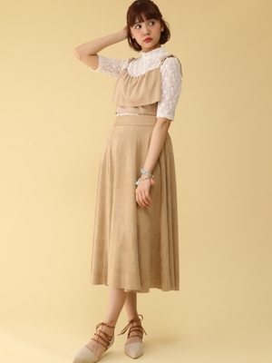 スエードマキシスカート