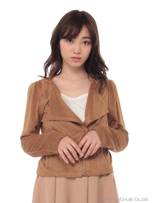 ハートカラーカットスエードジャケット