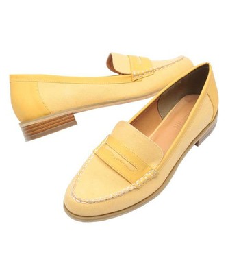 異素材バイカラーローファー