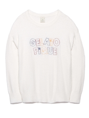 moco moco’スムーズィー’ロゴ刺繍プルオーバー