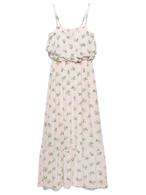 ローズ柄ロングドレス